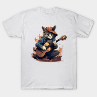Cat playing guitar T-Shirt